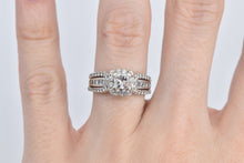 Load image into Gallery viewer, 14K 1.50 Ctw Princess Diamond Engagement Ring White Gold