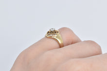 Load image into Gallery viewer, 14K 0.25 Ctw Natural Diamond Halo Promise Ring Yellow Gold