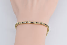Load image into Gallery viewer, 10K 2.50 Ctw Natural White Blue Sapphire Tennis Bracelet 7.25" Yellow Gold
