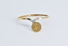 Load image into Gallery viewer, 14K 1914 Indian Head $2.50 Gold Coin Diamond Bracelet 6.25" Yellow Gold