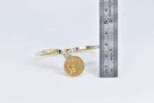 Load image into Gallery viewer, 14K 1914 Indian Head $2.50 Gold Coin Diamond Bracelet 6.25" Yellow Gold