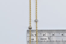 Load image into Gallery viewer, 18K Natural Diamond Banded Cable Opera Chain Necklace 18" Yellow Gold