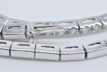 Load image into Gallery viewer, 14K 2.25 Ctw Natural Diamond Chevron Tennis Necklace 17" White Gold