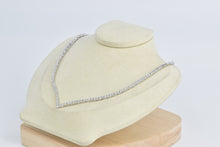Load image into Gallery viewer, 14K 2.25 Ctw Natural Diamond Chevron Tennis Necklace 17" White Gold
