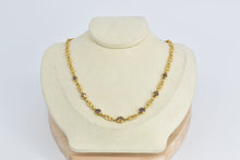 Load image into Gallery viewer, 18K 4.12 Ctw Fancy Brown Natural Diamond Chain Necklace 15" Yellow Gold