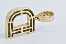 Load image into Gallery viewer, 10K 0.75 Ctw D Diamond Encrusted Monogram Initial Pendant Yellow Gold