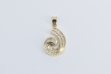 Load image into Gallery viewer, 14K 1.90 Ctw Baguette Natural Diamond Curved Pendant Yellow Gold