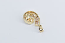 Load image into Gallery viewer, 14K 1.90 Ctw Baguette Natural Diamond Curved Pendant Yellow Gold
