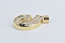 Load image into Gallery viewer, 14K 1.90 Ctw Baguette Natural Diamond Curved Pendant Yellow Gold