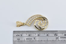 Load image into Gallery viewer, 14K 1.90 Ctw Baguette Natural Diamond Curved Pendant Yellow Gold