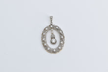 Load image into Gallery viewer, 18K 0.75 Ctw Natural Diamond Encrusted Oval Pendant Yellow Gold