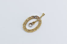 Load image into Gallery viewer, 18K 0.75 Ctw Natural Diamond Encrusted Oval Pendant Yellow Gold