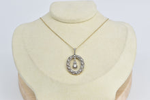 Load image into Gallery viewer, 18K 0.75 Ctw Natural Diamond Encrusted Oval Pendant Yellow Gold