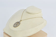 Load image into Gallery viewer, 18K 0.75 Ctw Natural Diamond Encrusted Oval Pendant Yellow Gold