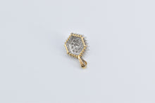 Load image into Gallery viewer, 14K 1.00 Ctw Natural Diamond Honeycomb Cluster Pendant Yellow Gold