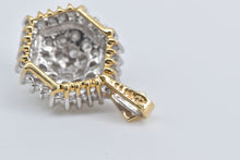 Load image into Gallery viewer, 14K 1.00 Ctw Natural Diamond Honeycomb Cluster Pendant Yellow Gold