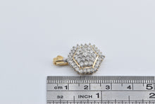 Load image into Gallery viewer, 14K 1.00 Ctw Natural Diamond Honeycomb Cluster Pendant Yellow Gold