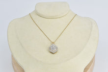 Load image into Gallery viewer, 14K 1.00 Ctw Natural Diamond Honeycomb Cluster Pendant Yellow Gold