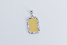 Load image into Gallery viewer, 14K 1.00 Ctw Natural Diamond 5g Solid 24k Gold Bar Pendant Yellow Gold