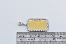 Load image into Gallery viewer, 14K 1.00 Ctw Natural Diamond 5g Solid 24k Gold Bar Pendant Yellow Gold