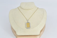 Load image into Gallery viewer, 14K 1.00 Ctw Natural Diamond 5g Solid 24k Gold Bar Pendant Yellow Gold