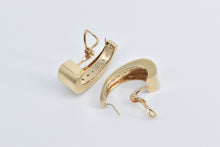 Load image into Gallery viewer, 14K 1.80 Ctw Diamond Graduated Fashion Oval Hoop Earrings Yellow Gold