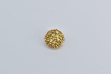Load image into Gallery viewer, 14K Pave Citrine Encrusted Round Filigree Slide Pendant Yellow Gold
