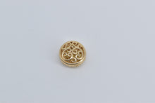 Load image into Gallery viewer, 14K Pave Citrine Encrusted Round Filigree Slide Pendant Yellow Gold