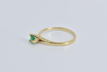 Load image into Gallery viewer, 18K Round Natural Emerald Pressure Set Engagement Ring Yellow Gold