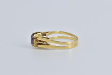 Load image into Gallery viewer, 18K Oval Amethyst CZ Reversible Emerald Ring Yellow Gold