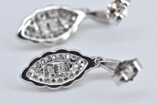 Load image into Gallery viewer, 10K Marquise Diamond Halo Fashion Dangle Earrings White Gold