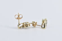 Load image into Gallery viewer, 10K Diamond Curved Loop Swirl Fashion Stud Earrings Yellow Gold