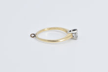 Load image into Gallery viewer, 14K Classic Engagement Style CZ Promise Charm Ring Yellow Gold