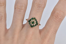 Load image into Gallery viewer, 14K 0.86 Ctw Natural Emerald Diamond Cocktail Ring Yellow Gold