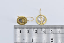 Load image into Gallery viewer, 18K Platinum Diamond Amethyst Yin Yang Dangle Earrings Yellow Gold