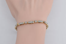 Load image into Gallery viewer, 14K 2.65 Ctw Natural Diamond Encrusted Tennis Bracelet 7" Yellow Gold