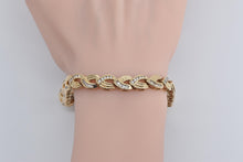 Load image into Gallery viewer, 14K 2.80 Ctw Natural Diamond Chevron Link Tennis Bracelet 8.5" Yellow Gold