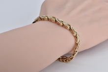 Load image into Gallery viewer, 14K 2.80 Ctw Natural Diamond Chevron Link Tennis Bracelet 8.5" Yellow Gold