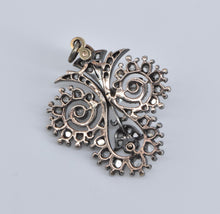 Load image into Gallery viewer, 10K Victorian Rose Cut Diamond Pearl Statement Pendant Yellow Gold