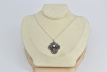 Load image into Gallery viewer, 10K Victorian Rose Cut Diamond Pearl Statement Pendant Yellow Gold