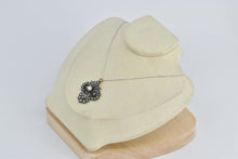 Load image into Gallery viewer, 10K Victorian Rose Cut Diamond Pearl Statement Pendant Yellow Gold