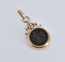 Load image into Gallery viewer, Victorian Carved Black Onyx Mythology Sail Boat Watch Fob