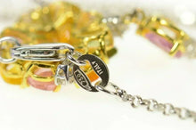 Load image into Gallery viewer, 18K 19.11 Ctw Amethyst Drop Sapphire Diamond Necklace 16" White Gold