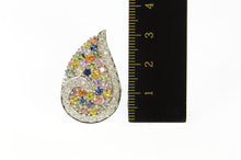 Load image into Gallery viewer, 18K 3.10 Ctw Diamond Tourmaline Garnet Cluster Ring Size 6 White Gold