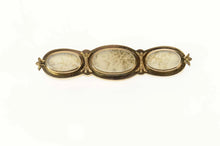 Load image into Gallery viewer, 14K Victorian Ornate Dendritic Agate Bar Pin/Brooch Yellow Gold