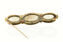 Load image into Gallery viewer, 14K Victorian Ornate Dendritic Agate Bar Pin/Brooch Yellow Gold