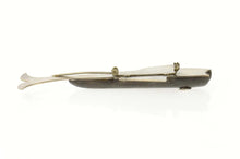 Load image into Gallery viewer, Sterling Silver Carved Wood Antique Fish Bass Fishing Pin/Brooch