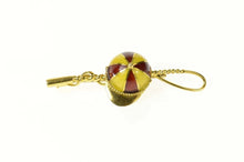 Load image into Gallery viewer, 18K Red Enamel Jockey Hat Riding Crop Horse Pin/Brooch Yellow Gold