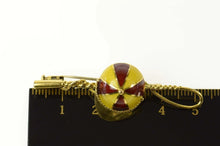 Load image into Gallery viewer, 18K Red Enamel Jockey Hat Riding Crop Horse Pin/Brooch Yellow Gold