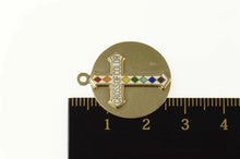 Load image into Gallery viewer, Gold Filled Cross of Color Order of Rainbow Service Charm/Pendant